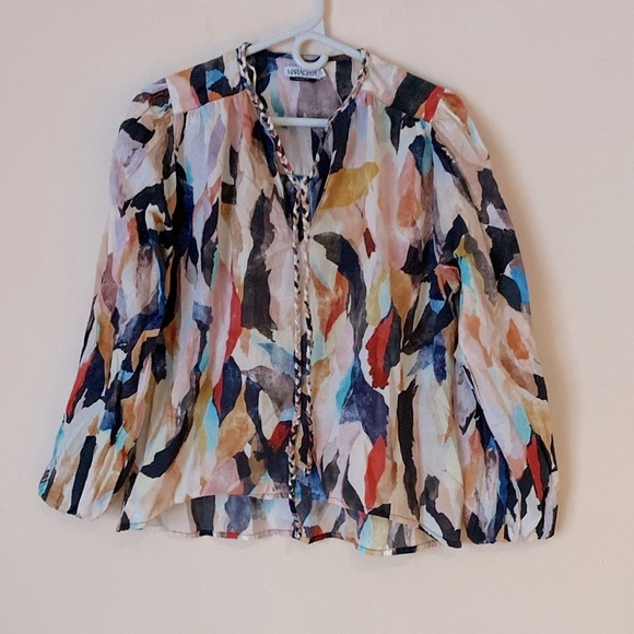 Maria Cher Violet multicolor cotton blouse - Picture 2 of 7